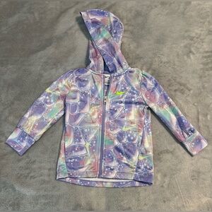 Nike Infant Girls' Full-Zip Hoodie - Purple Multi-Color Bubbles Print 18m